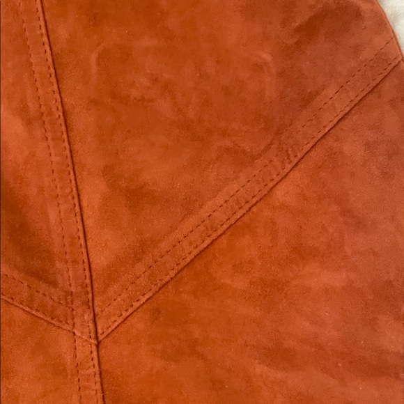 NWT Elegant Brown soft suede Skirt /lining /back zipper size14 - Picture 16 of 16